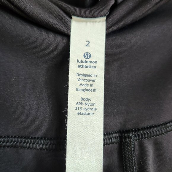 Lululemon Pants Black Women's 2 Soul Cycle Leggings Cropped 22" Inseam XS - Picture 5 of 10